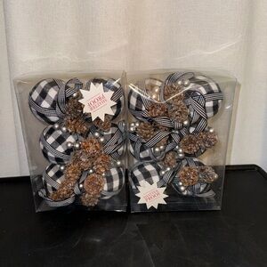 Christmas Black and white ornaments NWT